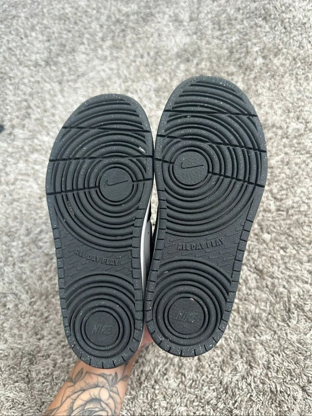Nike Court Borough Low Recraft Little Kids' Shoes Size 13c Black/White Slip on